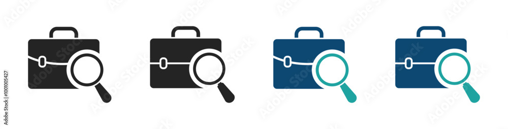 Job seeker vector icons set. Job seeking vector graphic illustration. Job seeking icon. Job seeker vector icon set Job seeker vector icons set. Job seeking vector graphic illustration. Job seeking icon. Job seeker vector icon set
