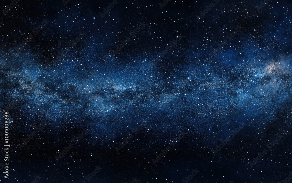 Naklejka premium Starry night sky with milky way galaxy