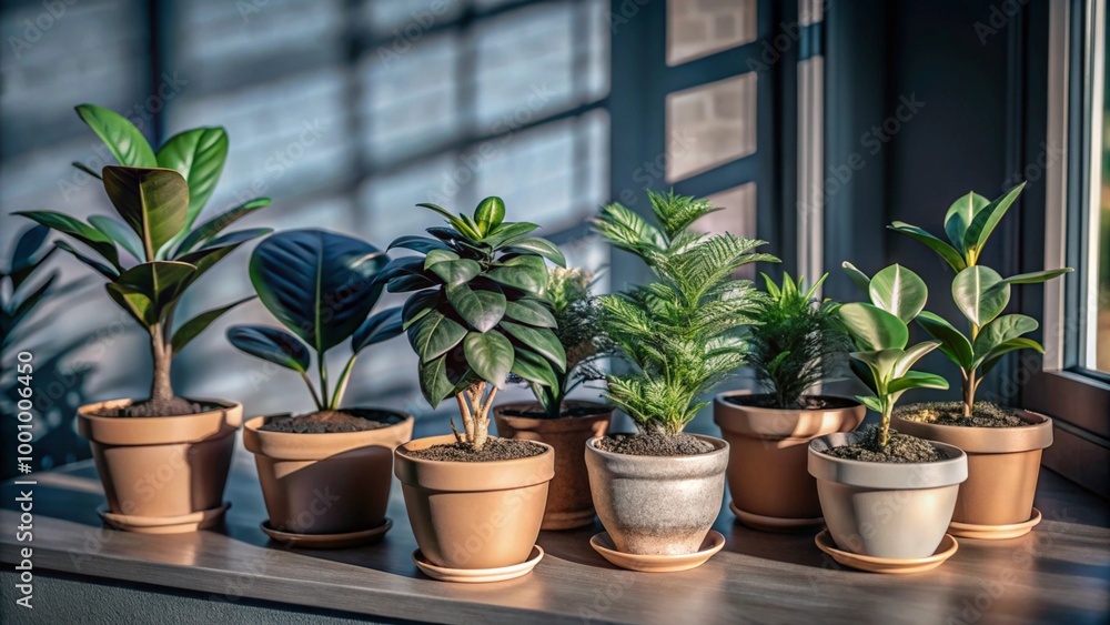Set of Green plants in potted for interior decoration isolated on transparent png background, Houseplant for decorated in bedroom or living room, minimal natural health concept. Set of Green plants in potted for interior decoration isolated on transparent png background, Houseplant for decorated in bedroom or living room, minimal natural health concept.