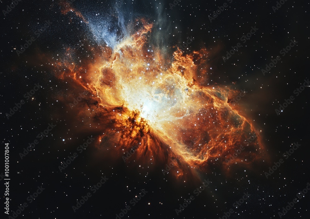 Cosmic explosion in deep space Cosmic explosion in deep space