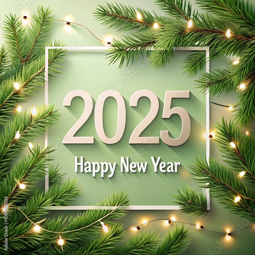 Happy New Year 2025 Greeting Card photo