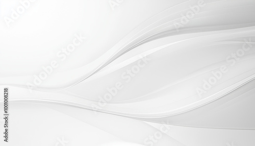 Minimalistic abstract design featuring soft white flowing lines and curves on a clean background, providing ample copy space for text or graphic overlays, ideal for business or modern digital communic