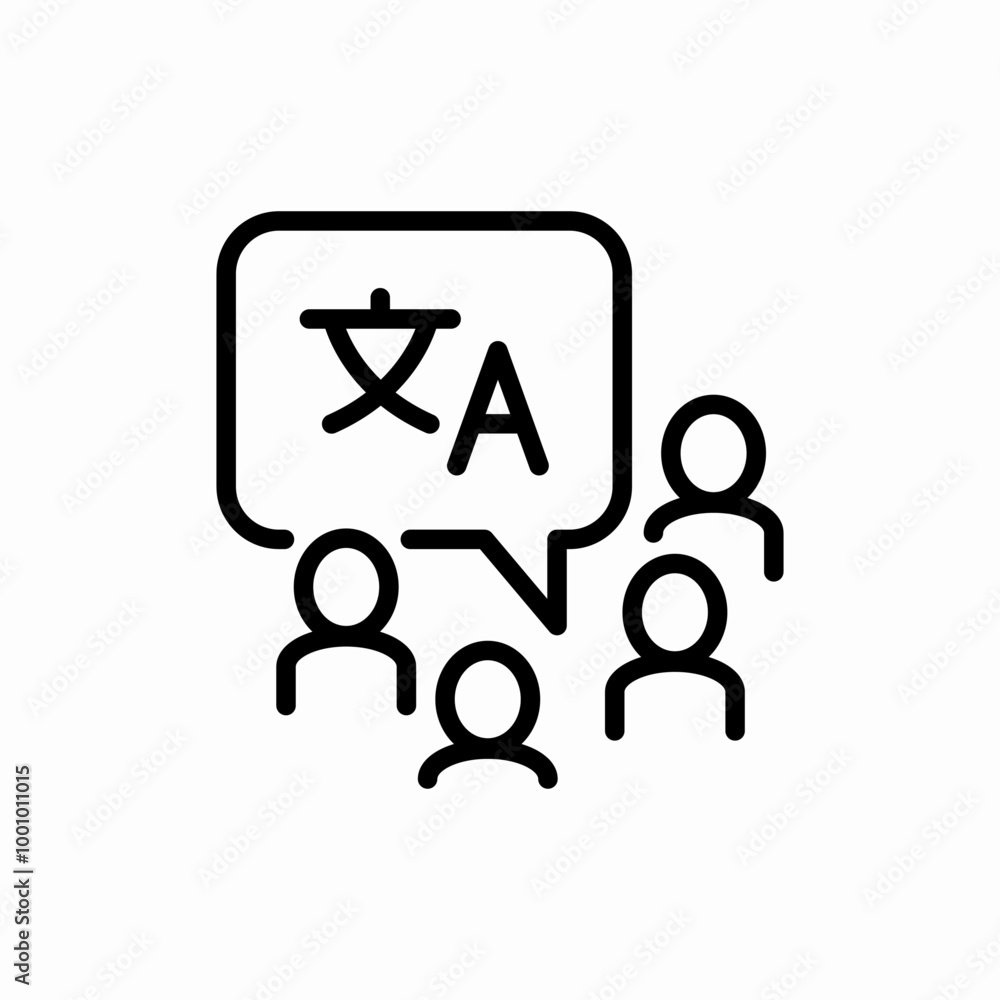 language lesson icon sign vector language lesson icon sign vector