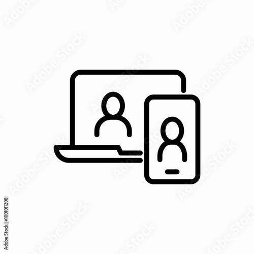 online meet video call icon sign vector