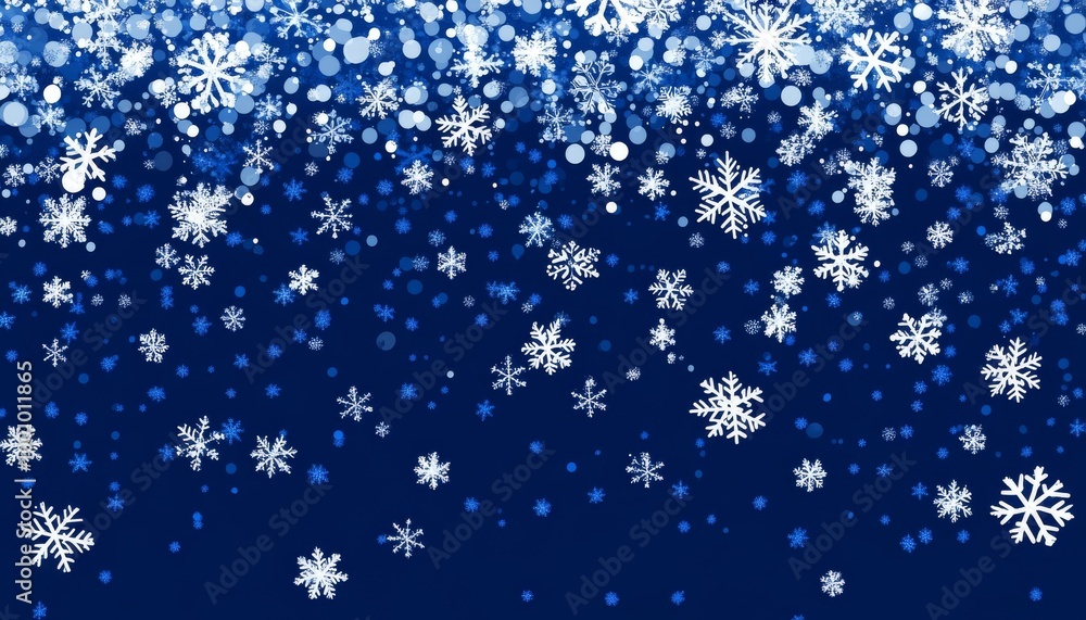 Snowflakes Background. Winter Pattern. Blue Winter Background. Falling Snow. Snowflakes Background. Winter Pattern. Blue Winter Background. Falling Snow.