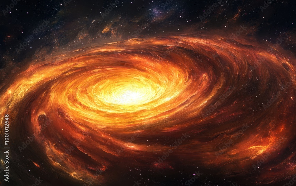Swirling cosmic vortex in deep space Swirling cosmic vortex in deep space