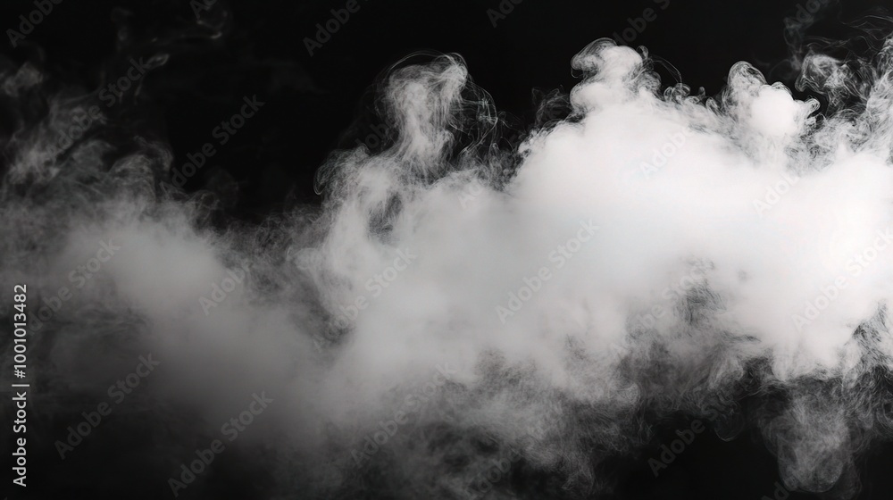 Evocative White Smoke on Black Background Evocative White Smoke on Black Background