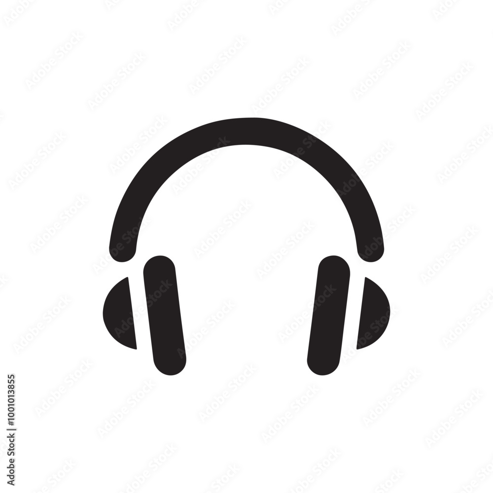 Stylish Headphone Logo Icon - Black Vector Headphone Silhouette for Music, Podcast, and Technology-Related Designs
Stylish Headphone Logo Icon - Black Vector Headphone Silhouette for Music, Podcast, and Technology-Related Designs