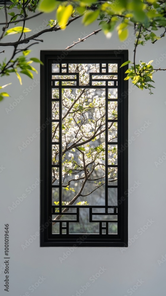 Fototapeta premium window with flowers