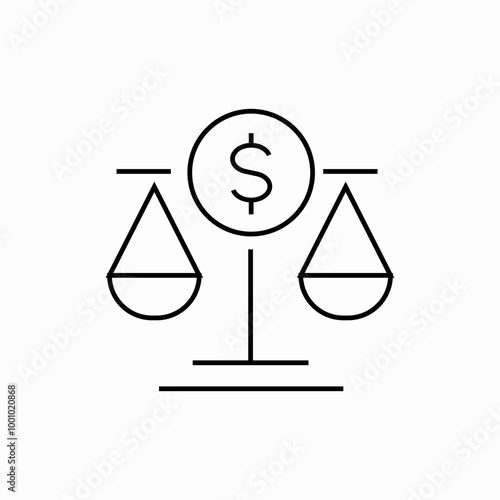 law scale icon sign vector