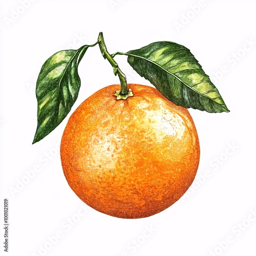Orange Illustration on White Background