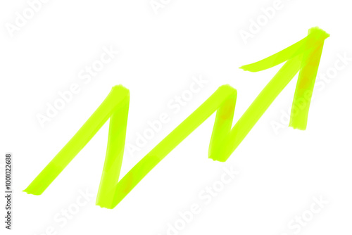 Φωτογραφία Upward arrow png sticker, green graphic, transparent background