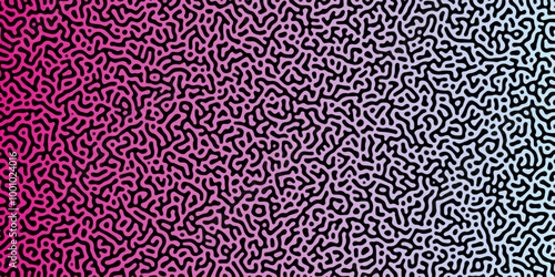 Organic seamless patterns with rounded lines Diffusion reaction background. Monochrome background of natural organic forms motion. Overlay template abstract Turing organic wallpaper background.