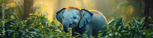 small elephant close up. Selective focus