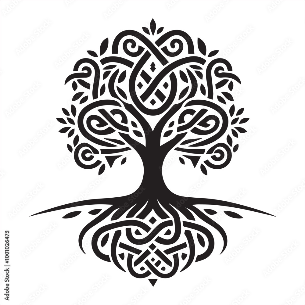 Celtic Tree of Life Clipart - Celtic Tree Silhouette Vector illustration - Celtic Tree Logo Concept Celtic Tree of Life Clipart - Celtic Tree Silhouette Vector illustration - Celtic Tree Logo Concept