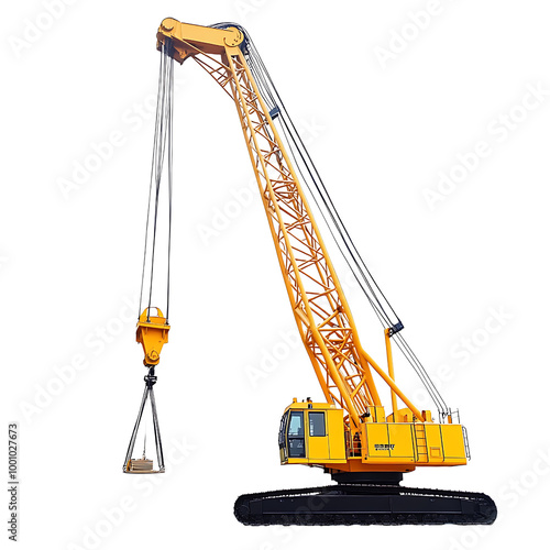 crane isolated on white background