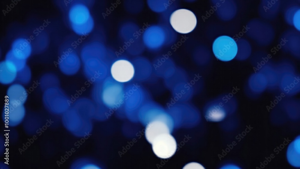Soft Bokeh Lights on Dark Blue Background Soft Bokeh Lights on Dark Blue Background