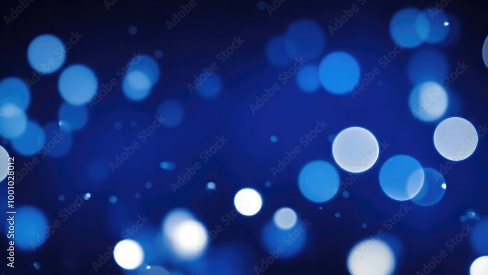 Soft Bokeh Lights on Dark Blue Background Soft Bokeh Lights on Dark Blue Background