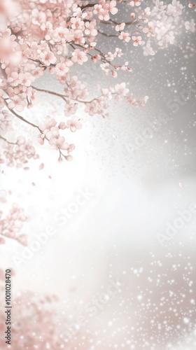 background with snowflakes and flowers