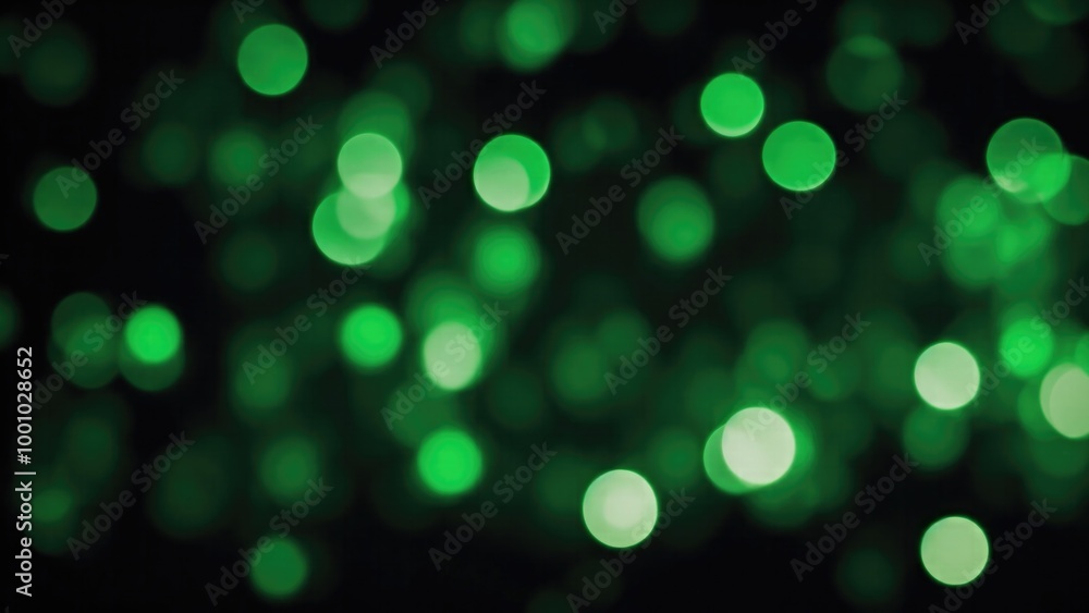 Soft Bokeh Lights on Dark Green Background Soft Bokeh Lights on Dark Green Background