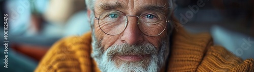 Realistic view of an elderly man sharing his faith story with a youth group high-definition clarity