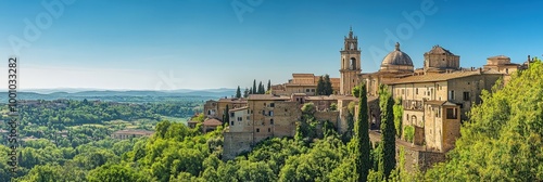 Picturesque medieval town in tuscany, italy