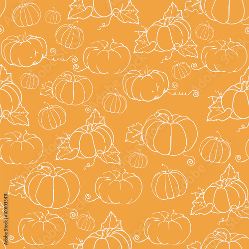 pumpkin seamless pattern