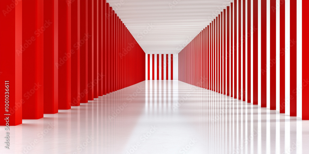 red and white corridor red and white corridor