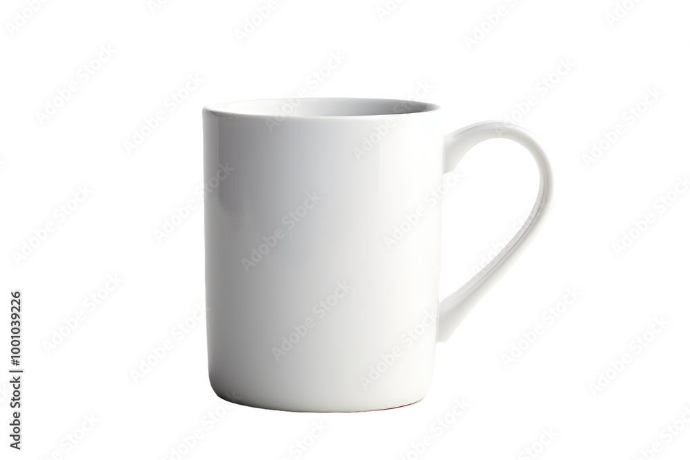Brightly Colored Mug with a Smooth Surface Isolated on Transparent Background Brightly Colored Mug with a Smooth Surface Isolated on Transparent Background