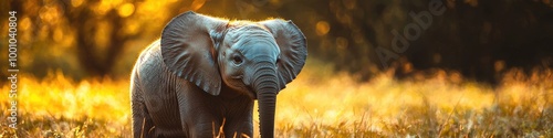 small elephant close up. Selective focus