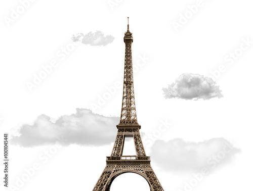 Canvas Print Eiffel Tower sky png transparent background, tourist attraction