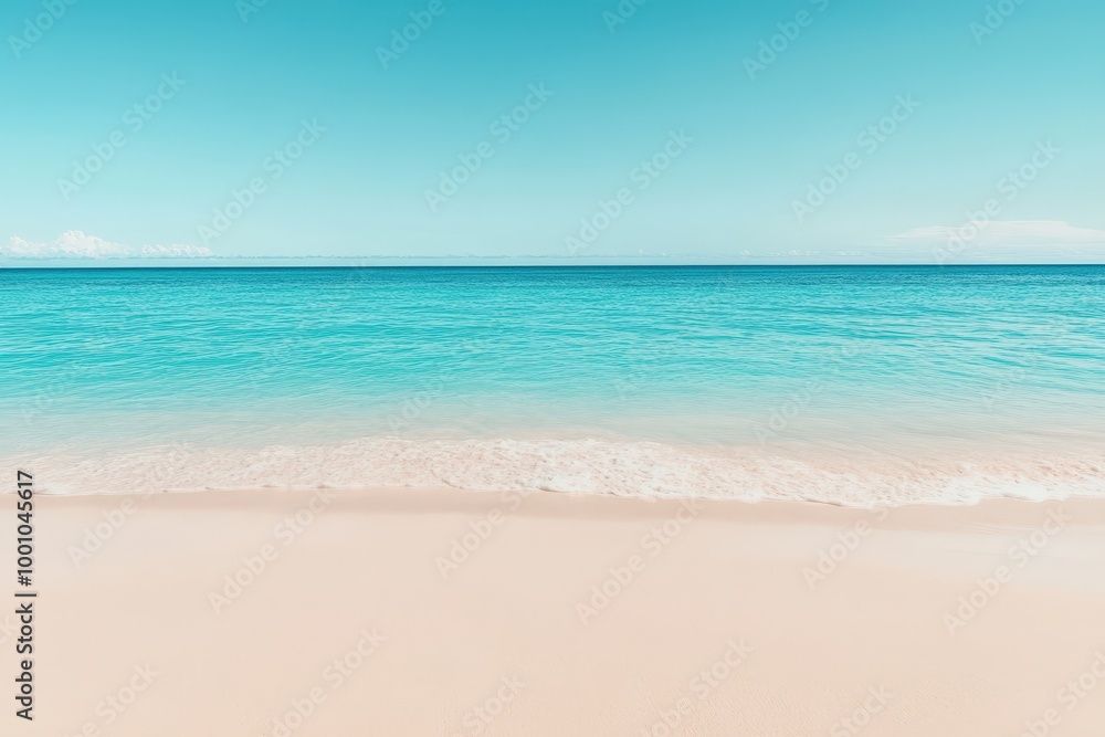 Tranquil tropical beach with turquoise waters Tranquil tropical beach with turquoise waters