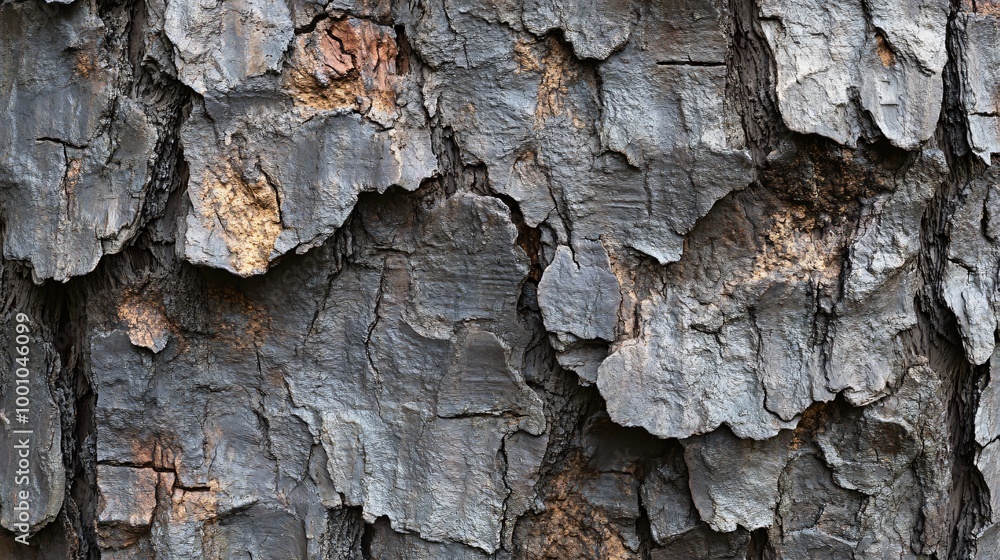 Detailed close-up texture of cracked and weathered tree bark. Detailed close-up texture of cracked and weathered tree bark.