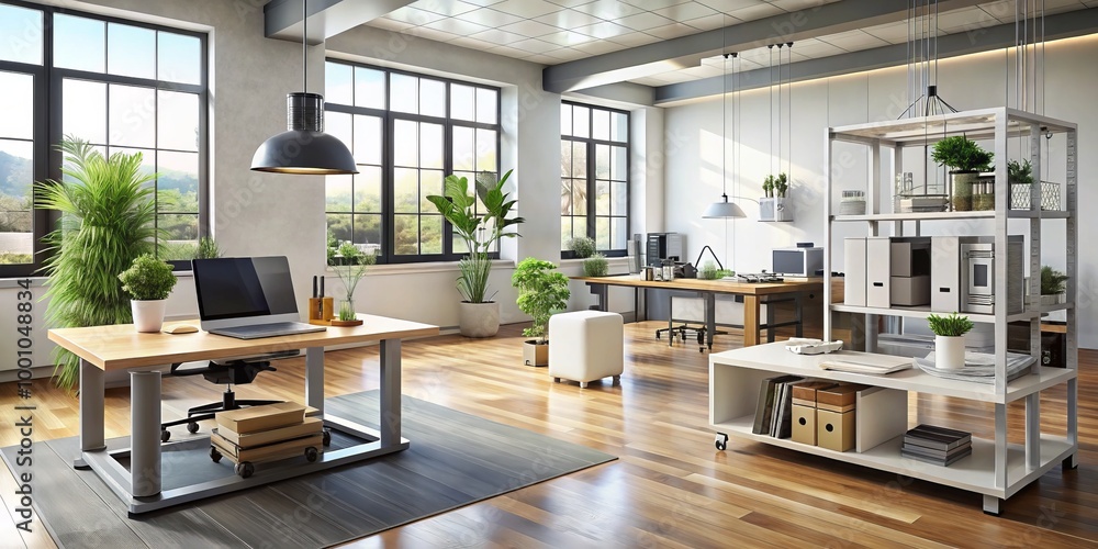Cutting-edge 3D printing enhances contemporary interior design within studio environments, enabling personalized and Cutting-edge 3D printing enhances contemporary interior design within studio environments, enabling personalized and