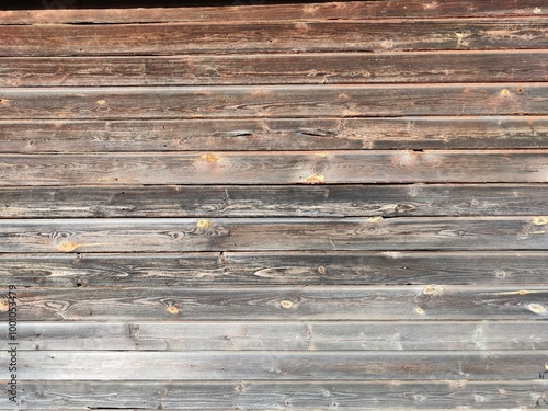 Weathered wood planks create a rustic texture suitable for backgrounds and design projects during daylight