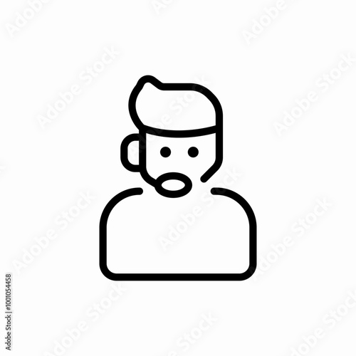 call center agent icon sign vector