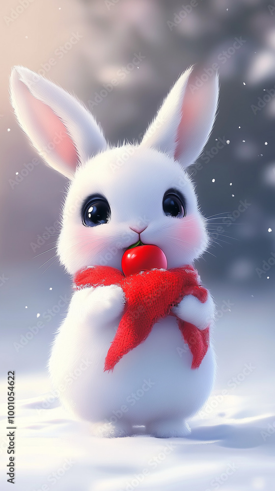 rabbit in the snow with a applerabbit in the snow with a apple rabbit in the snow with a applerabbit in the snow with a apple