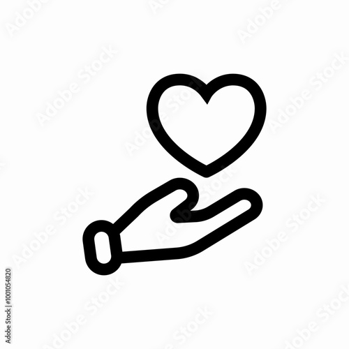 organ donation icon sign vector