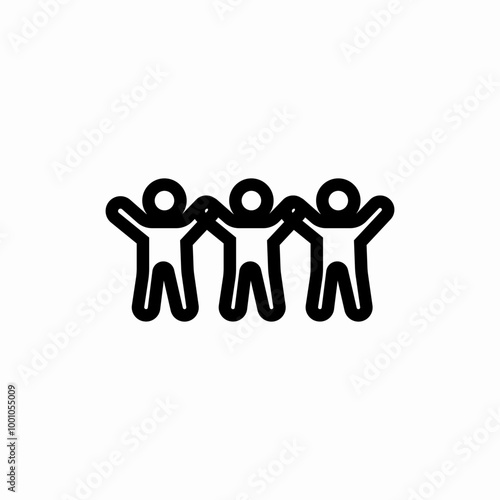 sociology team power icon sign vector
