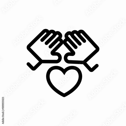 support hands icon sign vector