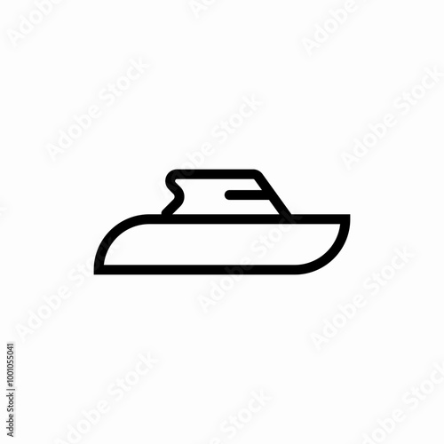 speed boat icon sign vector