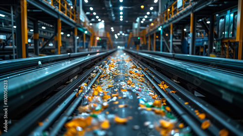 Smart Urban Waste Management Center with Automated Sorting and Processing Systems