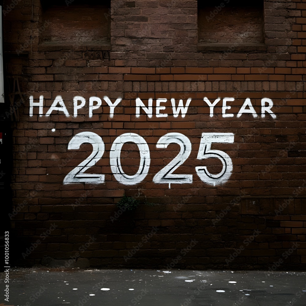 Fototapeta premium Happy New Year 2025 