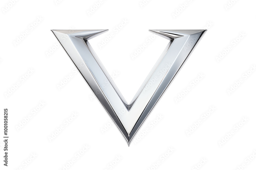 Modern Minimalist Letter V with Clean Lines Isolated on Transparent Background Modern Minimalist Letter V with Clean Lines Isolated on Transparent Background