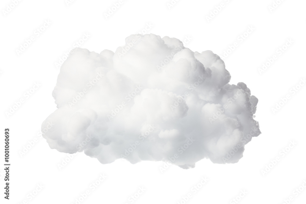 Fluffy White Cloud with Soft Edges and Light Texture Isolated on Transparent Background Fluffy White Cloud with Soft Edges and Light Texture Isolated on Transparent Background