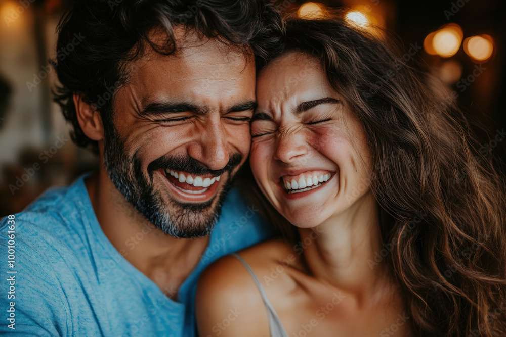 Loving Couple Sharing a Joyful Moment 