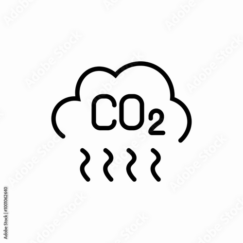 CO2 emissions icon sign vector