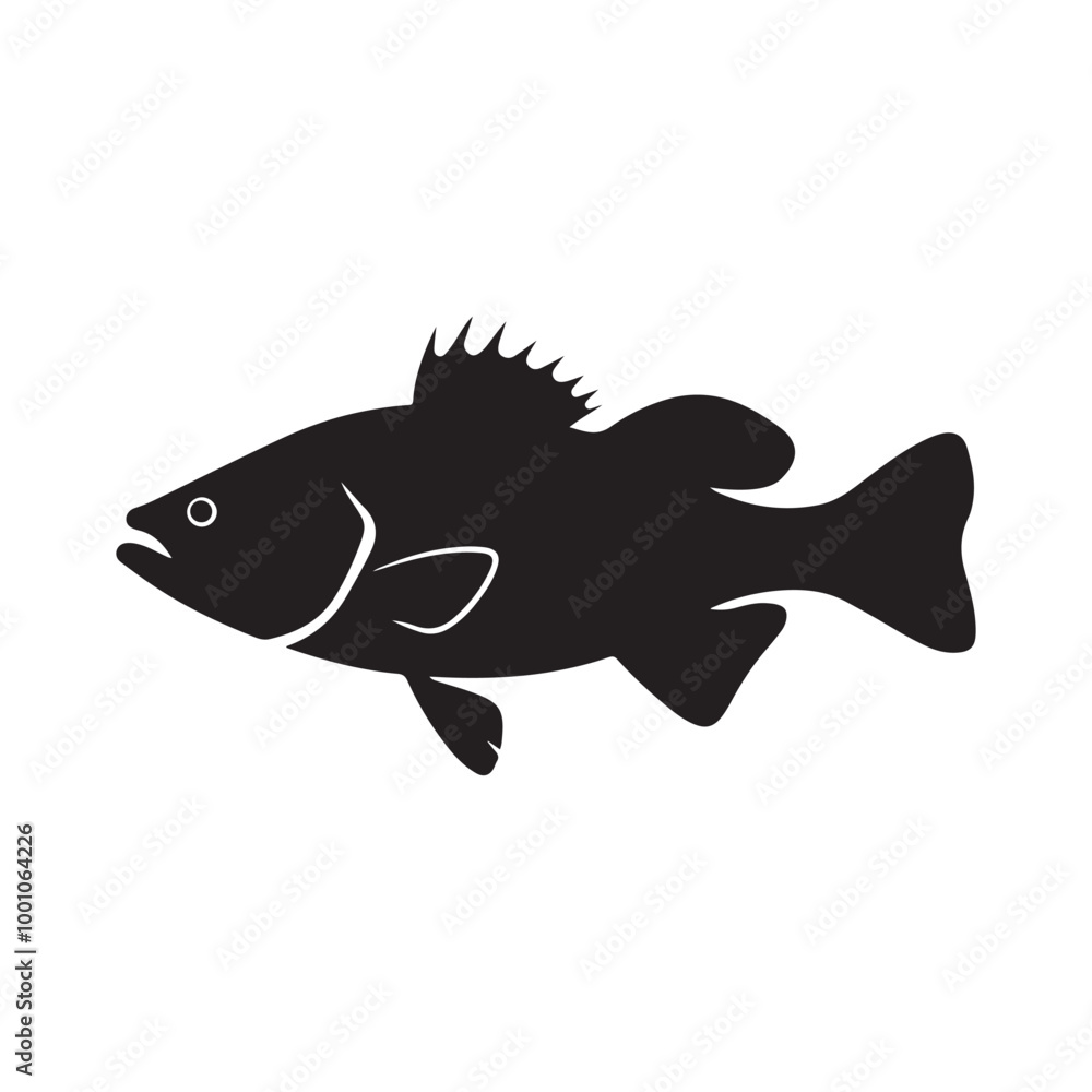 Elegant Fish Silhouette Vector illustration Elegant Fish Silhouette Vector illustration