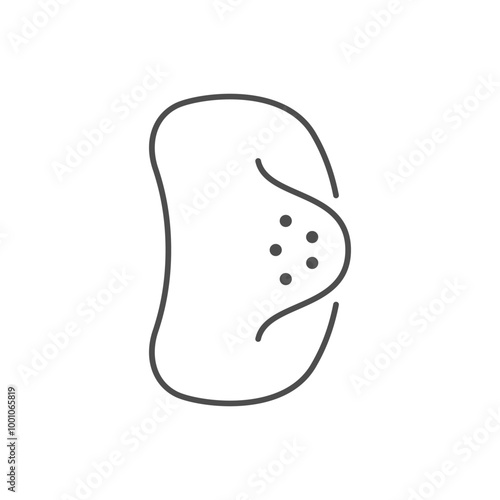 Nipple shield line outline icon