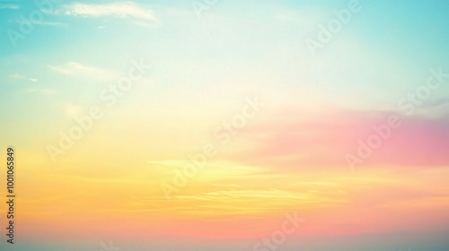 Soft Gradient Sky at Sunrise or Sunset